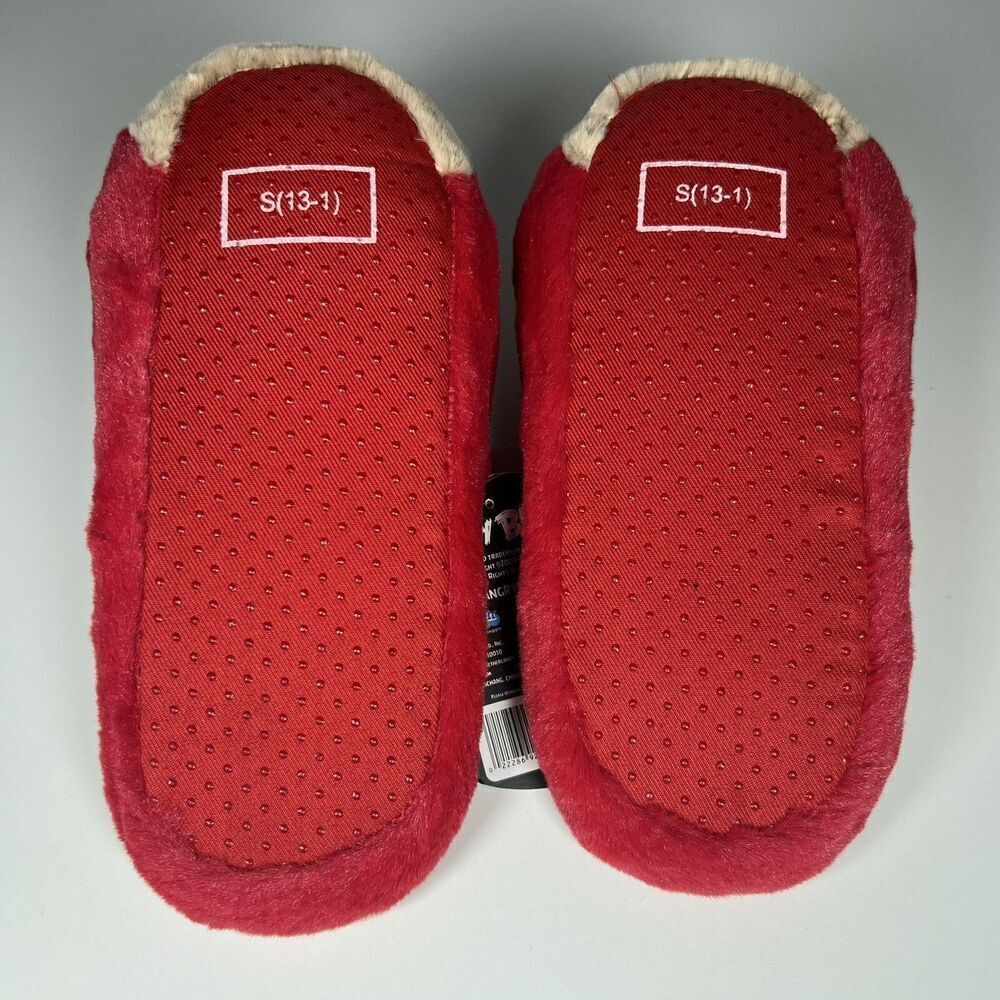 NEW! Angry Birds Red Bird Plush Slippers 2011 Size Small Kids 13-1 - Picture 5 of 5